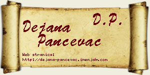 Dejana Pančevac vizit kartica